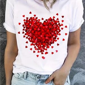 Heart print T-shirt
